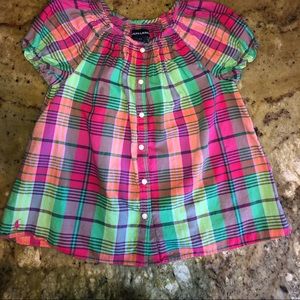 Ralph Lauren plaid girls top 6X
